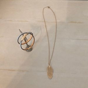 Matching necklace and bracelet set